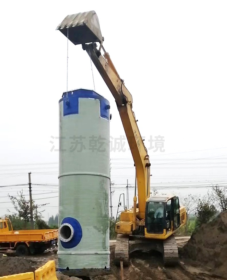 江蘇乾誠迪士尼一體化污水提升泵站項目安裝現(xiàn)場